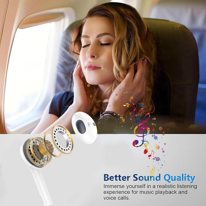 Earbuds 2Pack Iphone Wired Earphones (Built-In Microphone & Volume Control) Noise Canceling Isolating Headphones for Iphone 14/13/12/11/SE/X/XR/XS/8/7
