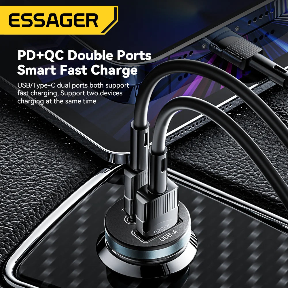 30W USB Type C Car Charger Fast Charge PD QC 3.0 FCP AFC for Iphone 14 13 12 Xiaomi Huawei Samsung Mobile Phones Adapter