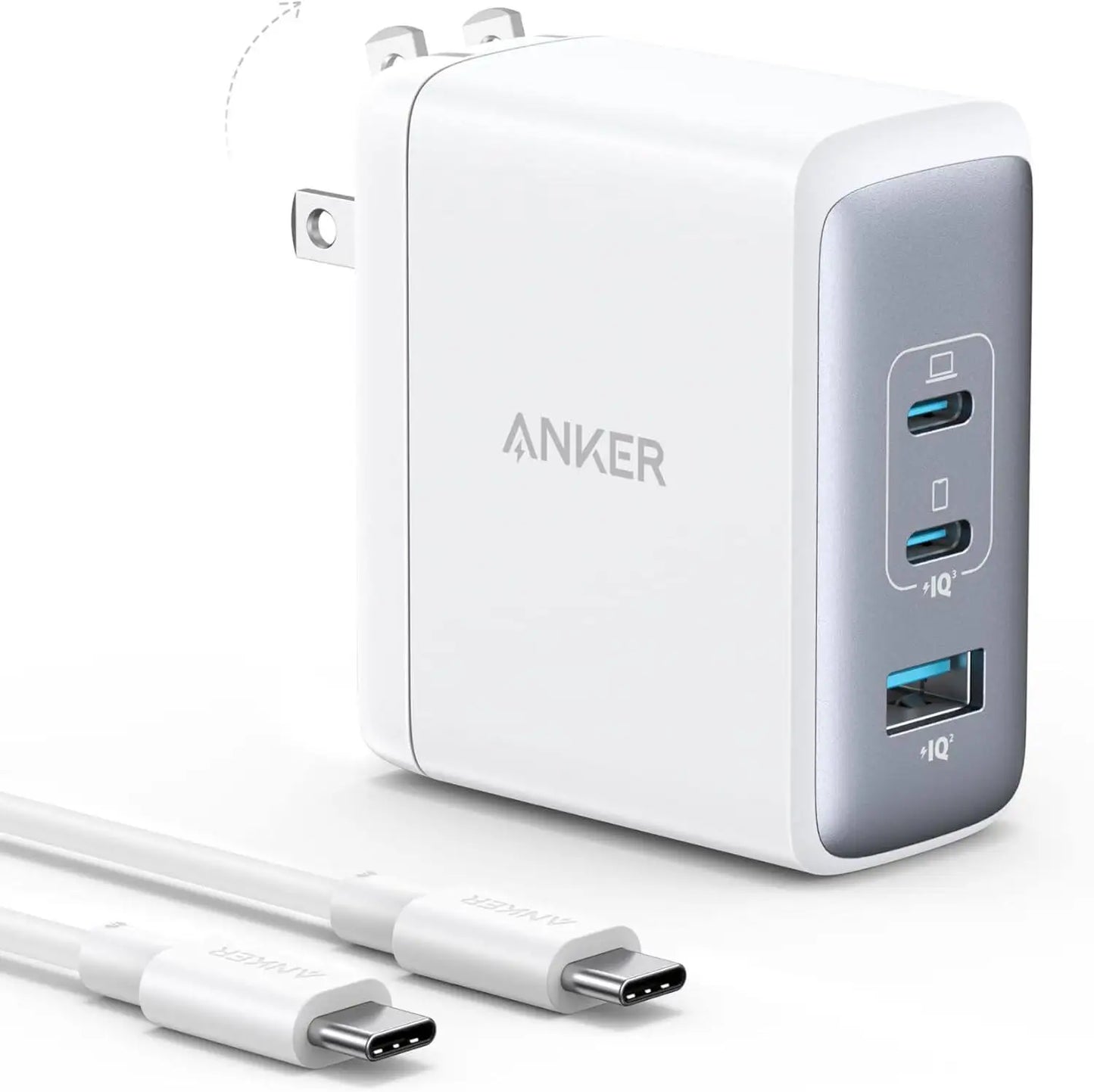 Anker 100W USB C 736 Charger (Nano II 100W) 3-Port Fast Compact Wall Charger