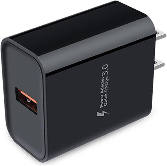 Samsung 18W USB Charger - 3A Quick Charge 3.0 Wall Charger - Fast Charging Block for Galaxy S24, S23, S22, S21, S20, S10, S9, S8, Z Flip 6, 5, 4, 3, A16, A55, A15, A54, A14, A53, A03S, A12, A13