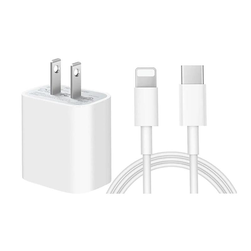 Summer Fast Charging Adapter Kit, PD 20W Type-C Fast Charging Charger & 1M Type-C Data Cable Compatible with Iphone Ipad, Portable Charger, Car Charger, Smartphone Chargers Accessories, Phone Charger
