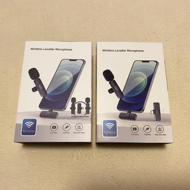 Premium Wireless Lavalier Microphone - Compact Clip-On Design with Noise Reduction for iPhone 15, iPad & Android Video Recording
