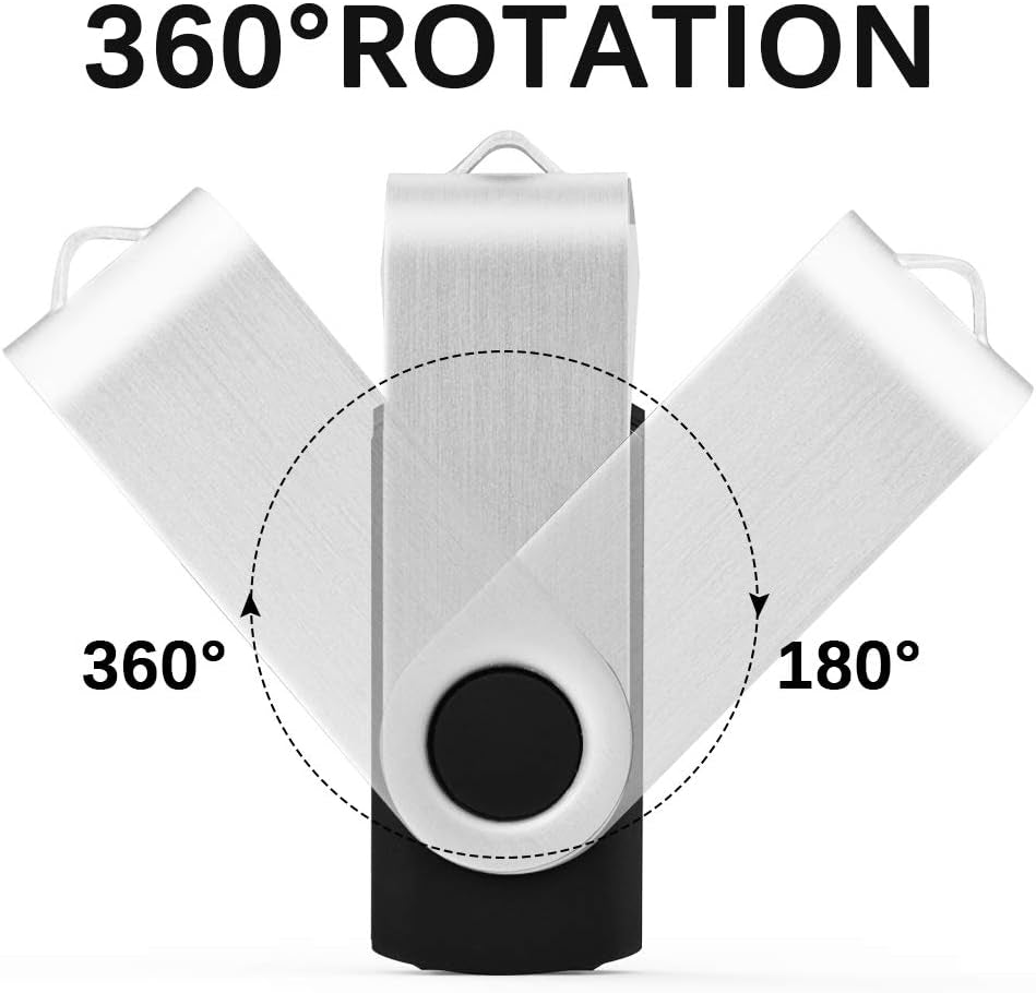 10 Pack 32GB Flash Drive USB Drive Memory Stick Thumb Drive, Black USB 2.0